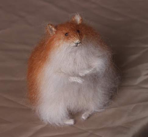 red stuffed hamster