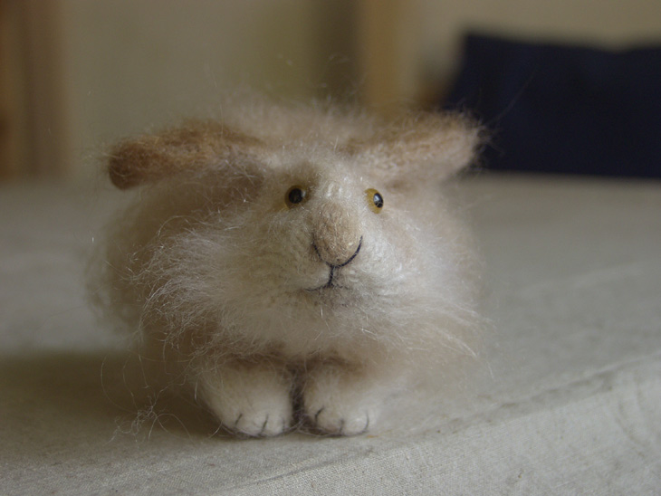 fluffy stuffed rabbit