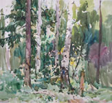landscape watercolor -forest