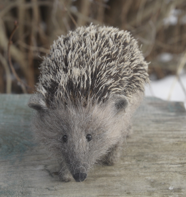 stuffed hedgehog on all fours