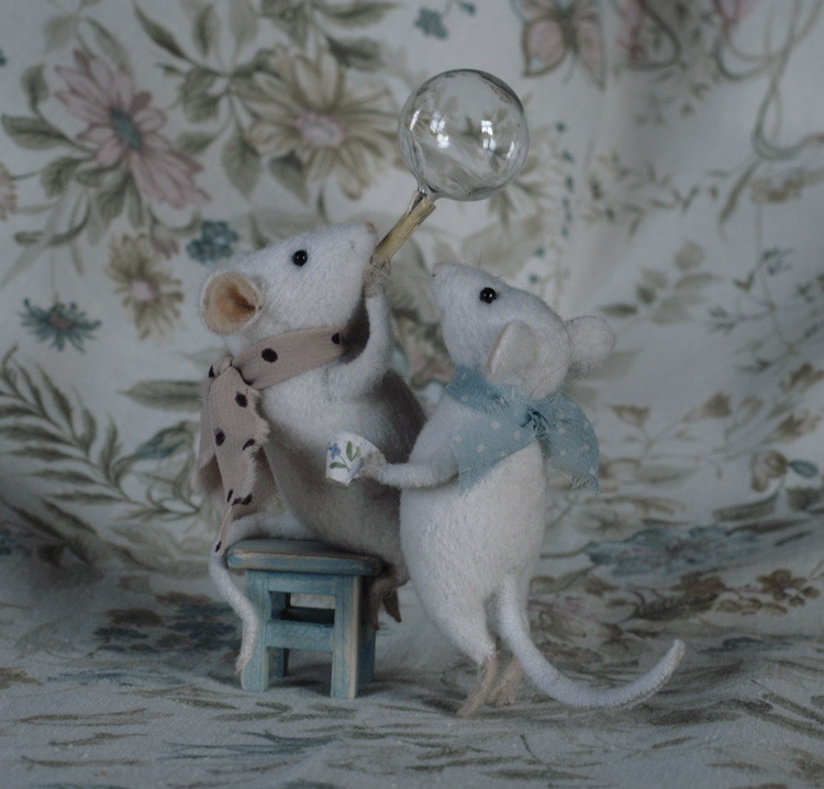 mice blowing bubbles