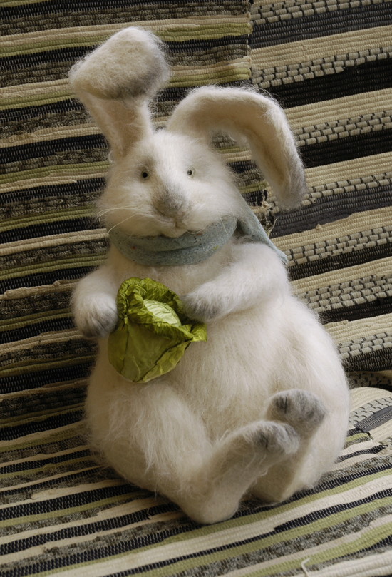 rabbit with cabbage