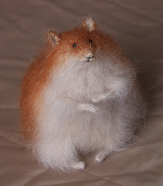 red stuffed hamster