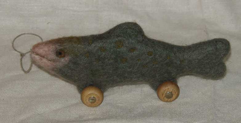 needle felted salmon