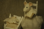 "by the cradle" stuffed mice
