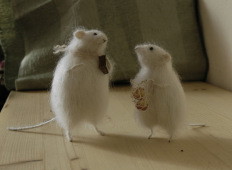 "two chatting mice" stuffed animals